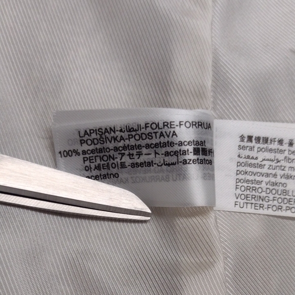 Zara Cream And Gold Textured Women's Blazer - Picture 10 of 15